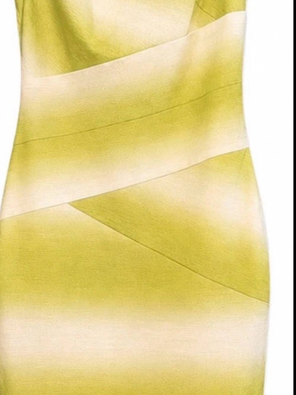 Striped Yellow-Cream Sheath Dress
